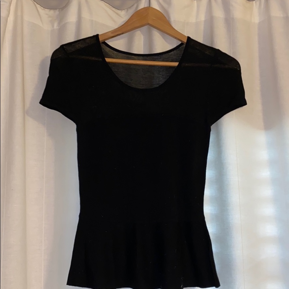 Black knit blouse
